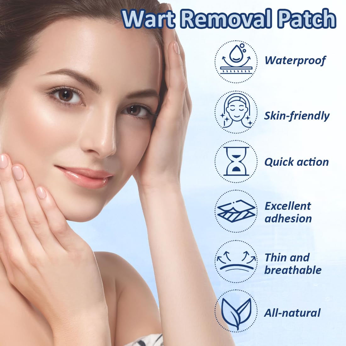 EIHI 288 parches para verrugas, parches para verrugas, fórmula suave, tratamiento efectivo, natural, parches para verrugas faciales y corporales, tratamiento indoloro y efectivo