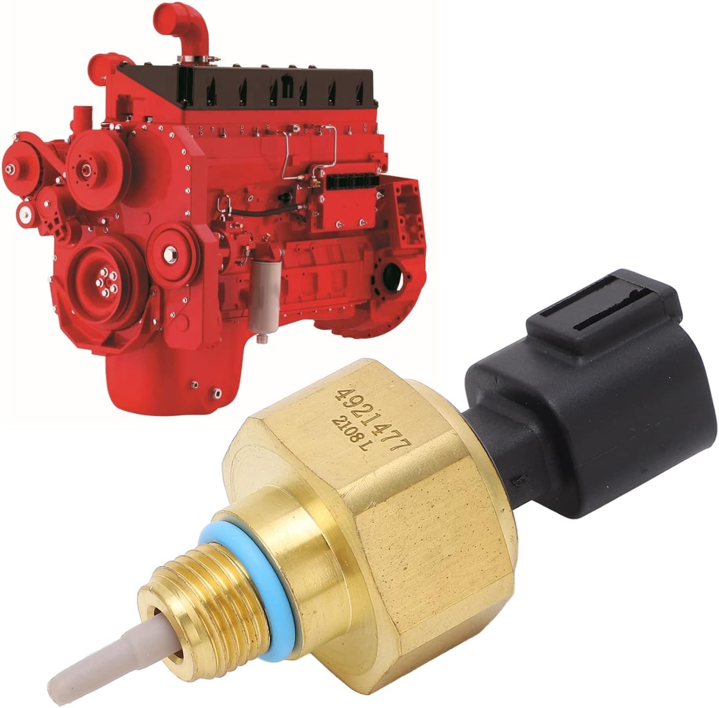 Oil Temperature Pressure Sensor Engine Oil Temperature Sensor Oil Temperature Pressure Sensor 4921477 Engine Switch Replacement for Qsm Ism Engine, Mrisatahnikt2386m