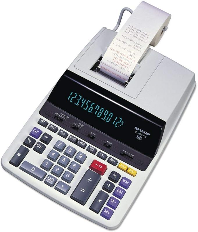 SHREL2630PIII - Dimensions : 87/8Wx131/5" L - Sharp EL2630PIII Two-Color Printing Calculator - Each