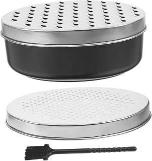 iplusmile 1 Juego De Rallador De Queso Ovalado De Doble Cara Con Recipiente, Rallador De Cocina Portátil Para Queso, Verduras, Jengibre Y Rallado Grueso.