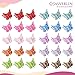 JASVERLIN Glitter Mini Butterfly Hair Claw Clips, Sparkly Colorful Hair Accessories for Girls and Women - 90s Y2K Cute, Small, Tiny Clip in 10 Assorted Colors, Set of 50 (Glitter)