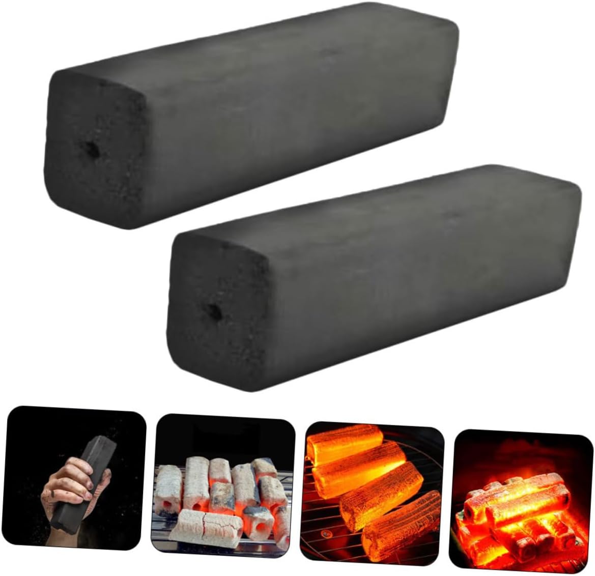 5pcs Multi-use Charcoal Tablets Bamboo Charcoal for Camping and Indoor Use Lightweight Fire Starter for BBQ and Outdoor Cooking