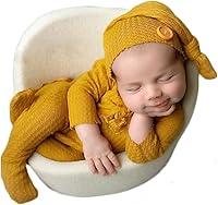 Vista 21 de Moda recién nacido niños niñas bebé sesión de fotos accesorios trajes ganchillo ropa sombrero de cola larga pantalones accesorios de fotografía