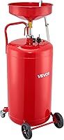 VEVOR 25 Gallon Air Operated Waste Oil Drain Tank: Adjustable Height, Portable with Wheels for Auto Shops & Garages