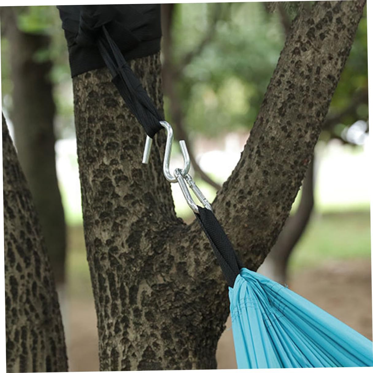 6pcs Adjustable Tree Hammock Straps with Heavy-Duty Nylon Rope and S-Hooks, Outdoor Swing Hanging Kit for Camping, Patio, Backyard, Reinforced Hanging Ropes for Hammocks