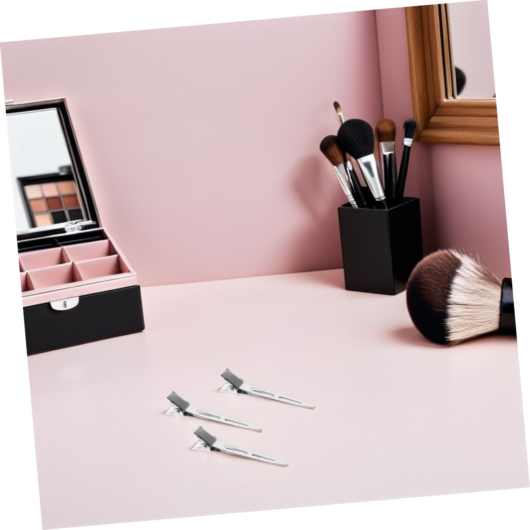 PLAFOPE 2 Boxen Silber Metall Haarklammern Edelstahl Duckbill Clips für Frauen und Mädchen Flache Haarspangen mit Starkem Halt Schonend für Dickes und Nasses Haar Langlebige Friseur