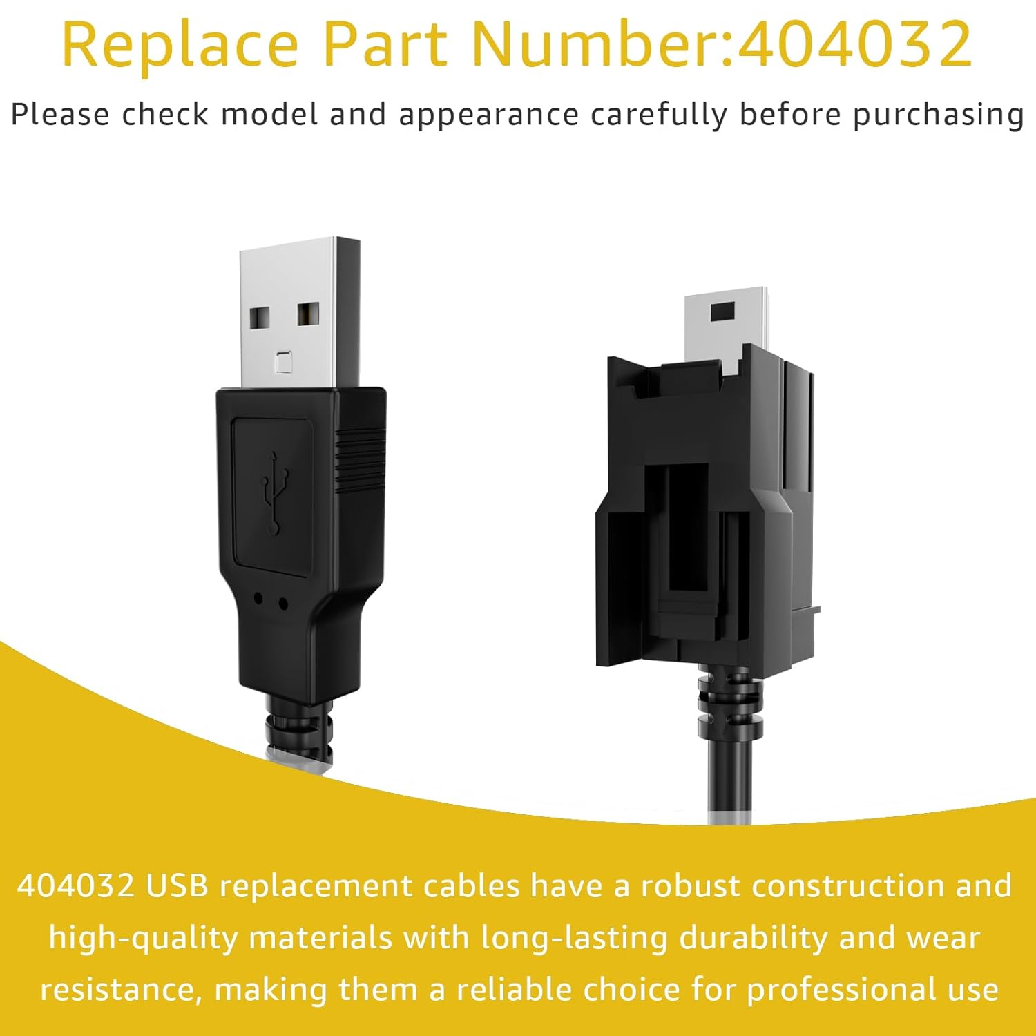 404032 USB Cable Replacement for Nexiq USB Link 2 3 for Cummins Inline 7, Compatible with Standard USB Computer Ports(2 Pcs)