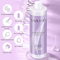 Vista 7 de Saviland Líquido Acrílico – 16.91OZ/500ML Líquido Acrílico para Polvo Acrílico Gran Capacidad Bajo Olor para Extensión de Uñas y Tallado Uso Casero