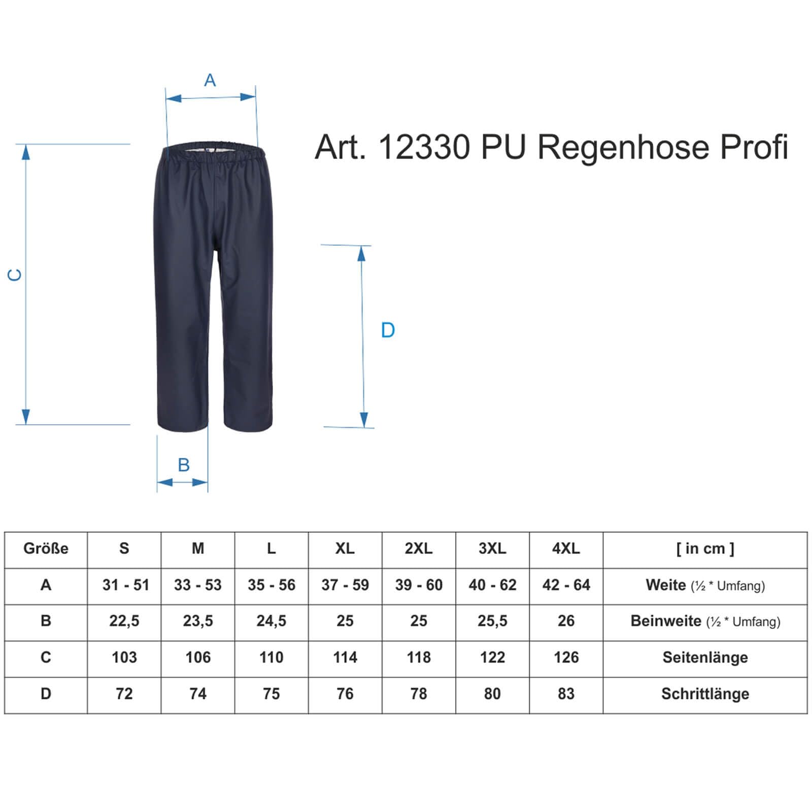 modAS Unisex PU-Regenanzug Profi - Set aus Regenjacke und Regenhose winddicht wasserdicht