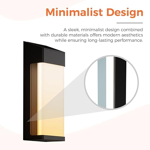 Miniatura 5 de Solar Yard Paquete de 4 luces de pared para exteriores, accesorios de iluminación LED exteriores para exteriores, luces de porche delantero, lámpara