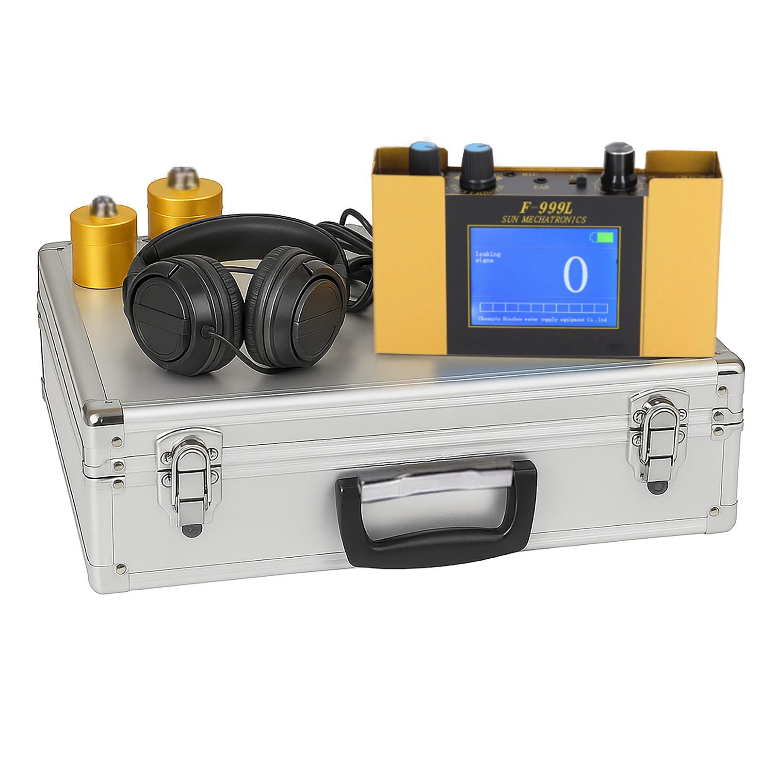 SHAHRYAR Sensor Geófono De Fuga De Agua Eléctrica,4 Ajustes De Frecuencia,Pantalla Digital,para Administración De Propiedades Y Protección contra Incendios