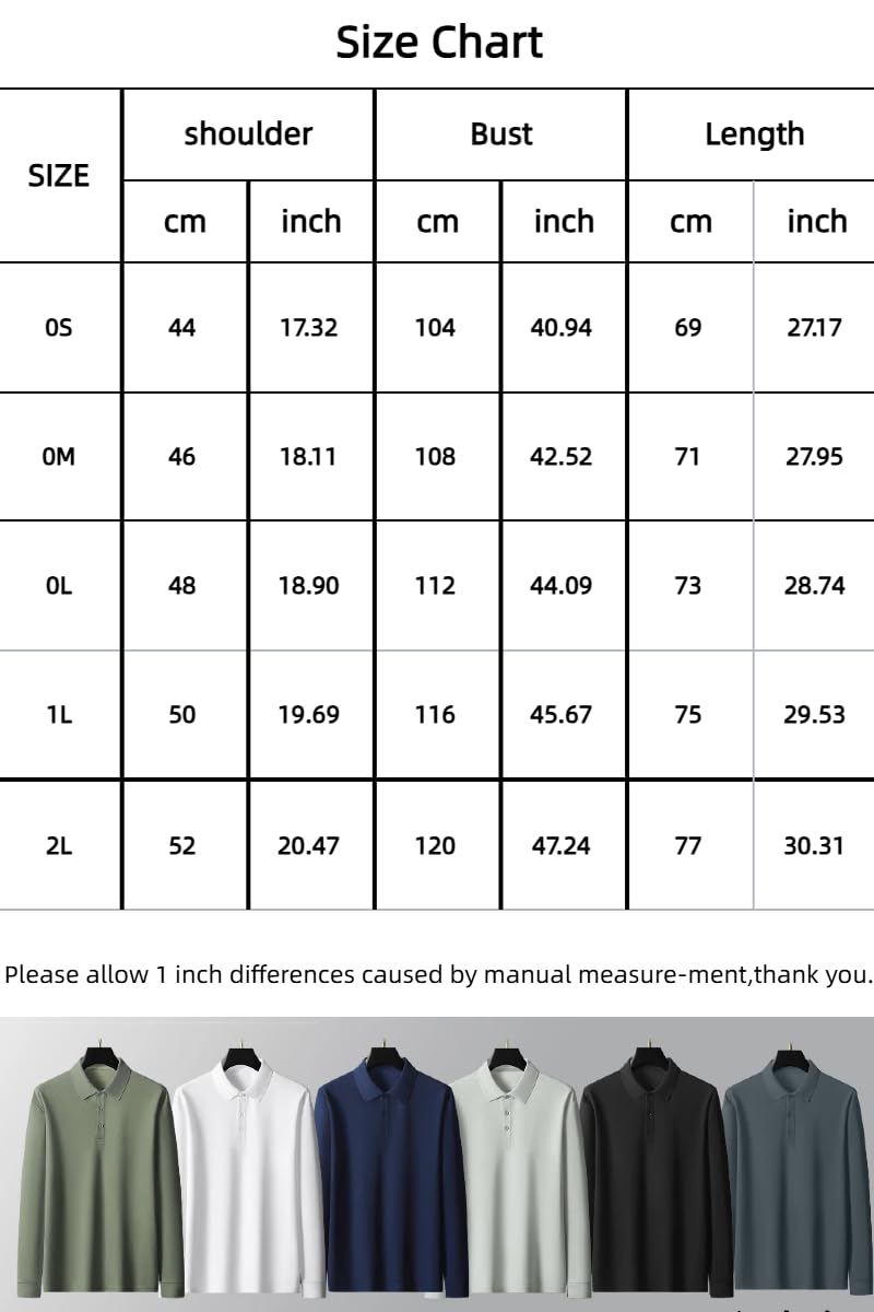 Camisa de golf de manga larga para hombre, absorbe la humedad, ajuste seco, rendimiento sólido, casual, piqué, polo de golf para hombre - 3