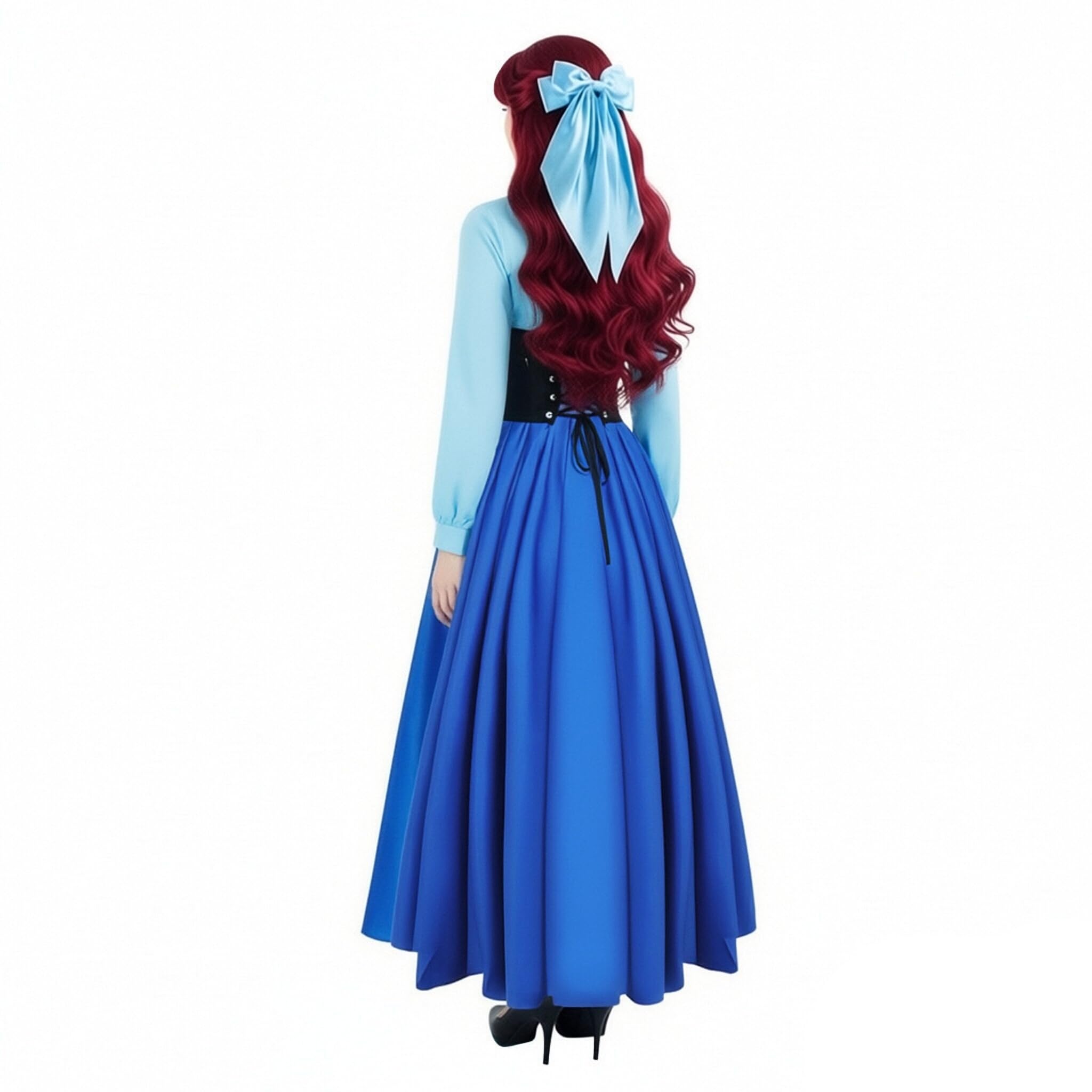 Ariel Costume da principessa sirena da donna, vestito per feste di Halloween, cosplay, compleanno, per adulti, film sirena 2023