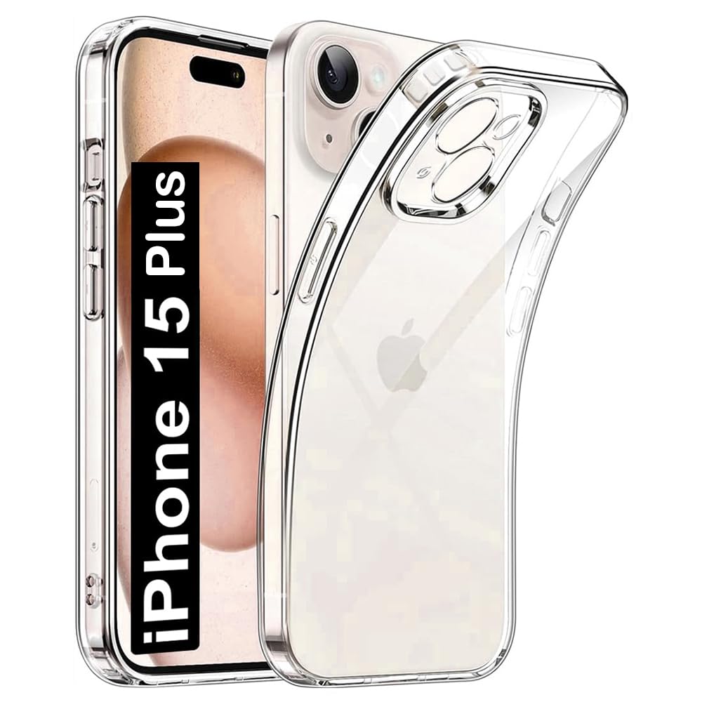 Amazon Brand- Solimo Basic Case for Apple iPhone 15 Plus (Silicone_Transparent) (B0CJ2GQR5P) Amazon Price History, Amazon Price Tracker