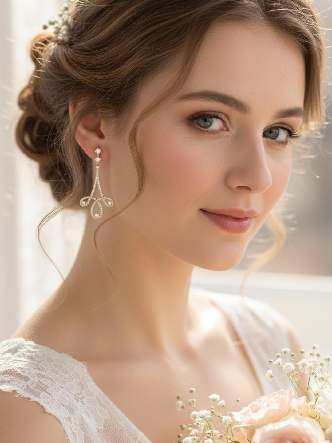 Moissanite/Emerald/Sapphire/Ruby Long Dangle Earrings for Women, Solid 925 Sterling Silver, Luxury Spiral Threader/Teardrop Drop Earrings, Anniversary Birthday Mother's Day Idea Gift for Her