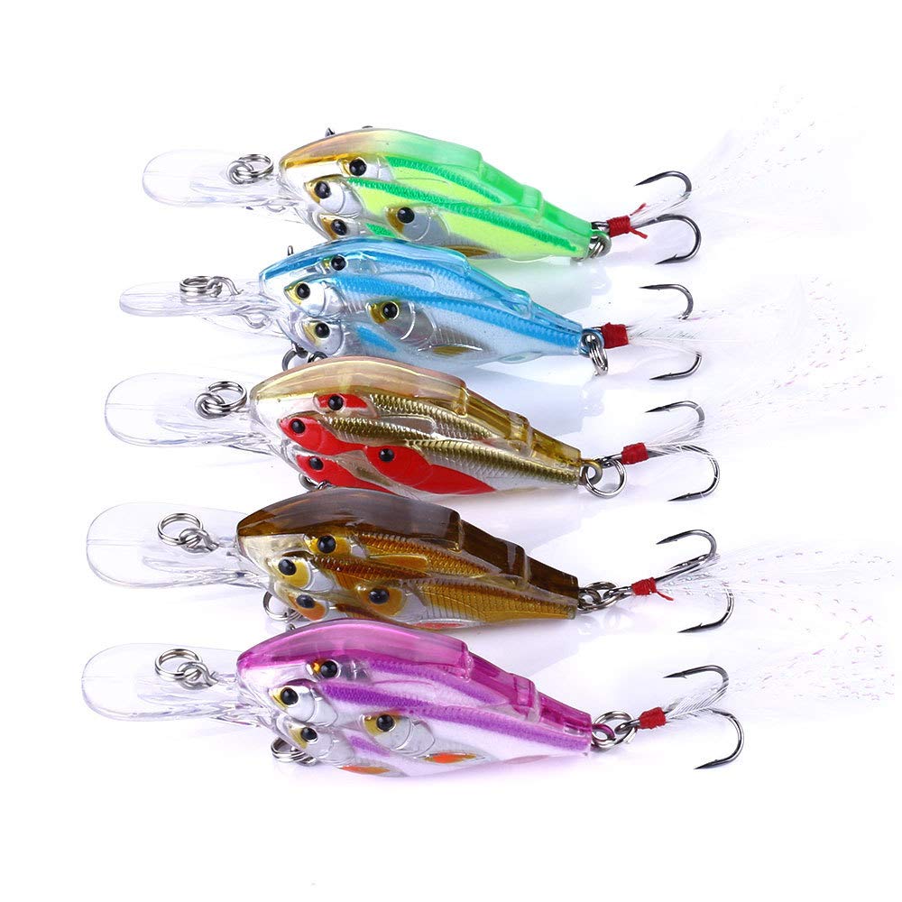 Amazon.co.jp: CrankBaits 釣り用ルアー バスのクランクベイト、淡水