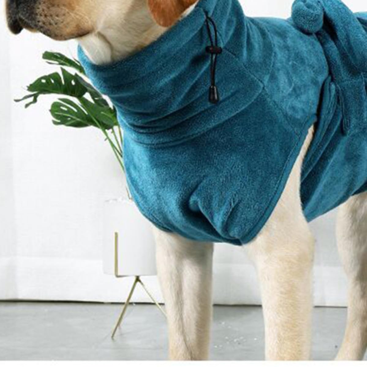 Hundebademantel im Herbst und Winter aus Nylon und Polyester Schnelltrocknender mit Verstellbarem Taillengürtel Hautfreundlich Warm für Hunde und Welpen