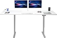 Vista 87 de VIVO DESK-KIT-E2B1B - Escritorio eléctrico de pie con motor doble, ajuste de altura de memoria, serie E2B, marco negro superior negro, DESK-KIT-E2B1B