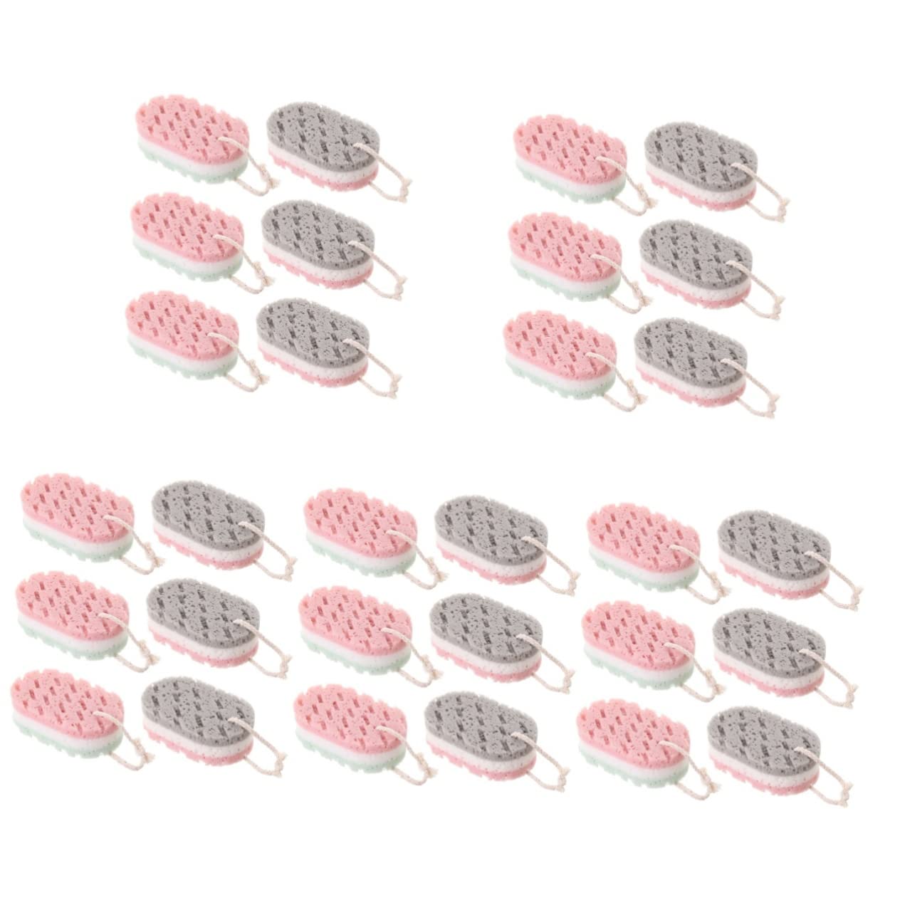 minkissy 30piezas Esponja De Baño Exfoliante Herramienta De Limpieza Corporal Para Esponja y Duradera Para Masaje y Exfoliación De Piel Para Adultos y