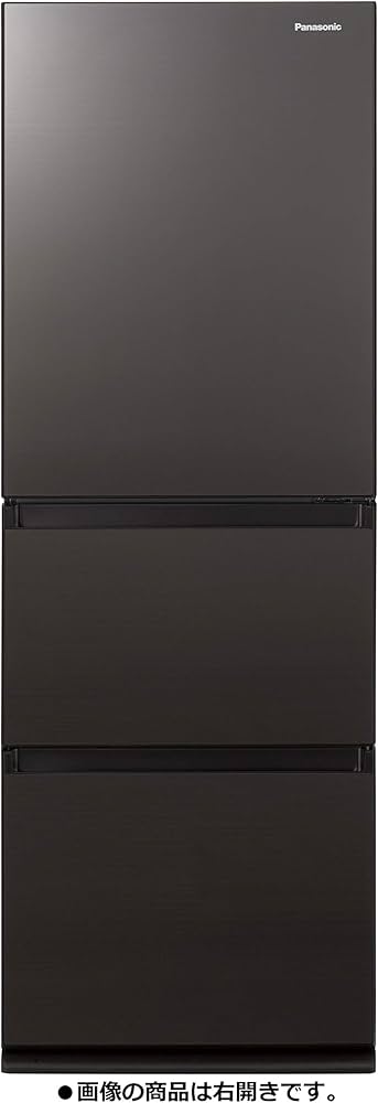 K★010 パナソニック 3ドア冷蔵庫 NR-C342GCL 冷蔵庫 GCタイプ ダークブラウン NR-C342GCL-T [335L /3ドア /左開き