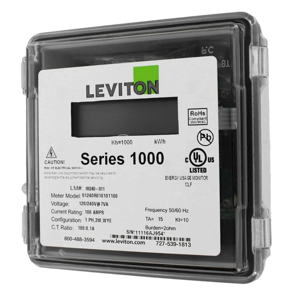Sous-compteur Leviton 1r480–41 400A pour isoler et mesurer la consommation électrique 480V