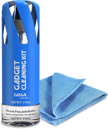 Gizga Essentials 2-in-1 Professional Laptop Cleaning Kit for Camera, Lens, Binocular, Laptop, TV, Monitor, Smartphone,Tablet (Includes:…