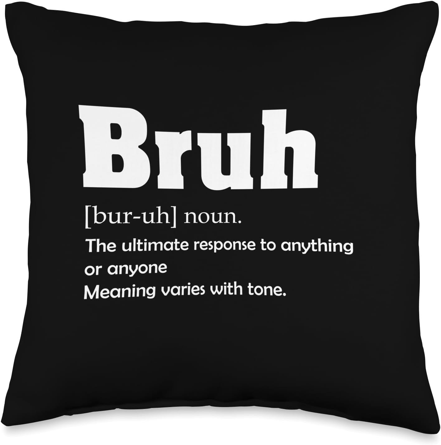 Bruh Definition Throw Pillow, 16x16, Multicolor Home