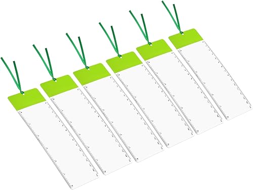 PATIKIL Lupa marcapáginas con regla, paquete de 6 lentes de lupa 3X para personas con baja visión, lectura de libros, revistas, periódicos, color