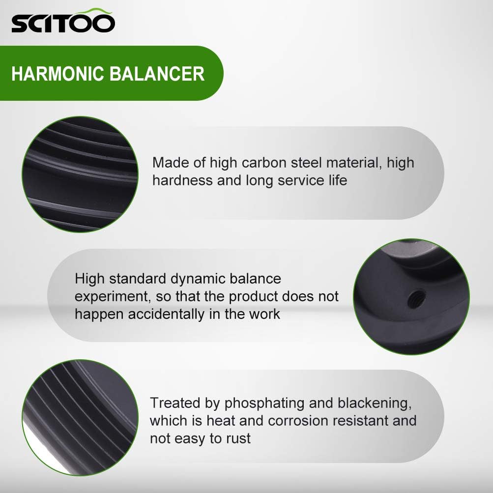 SCITOO Engine Harmonic Balancer For Acura 2002-2008,For Honda 2002-2011 594-298