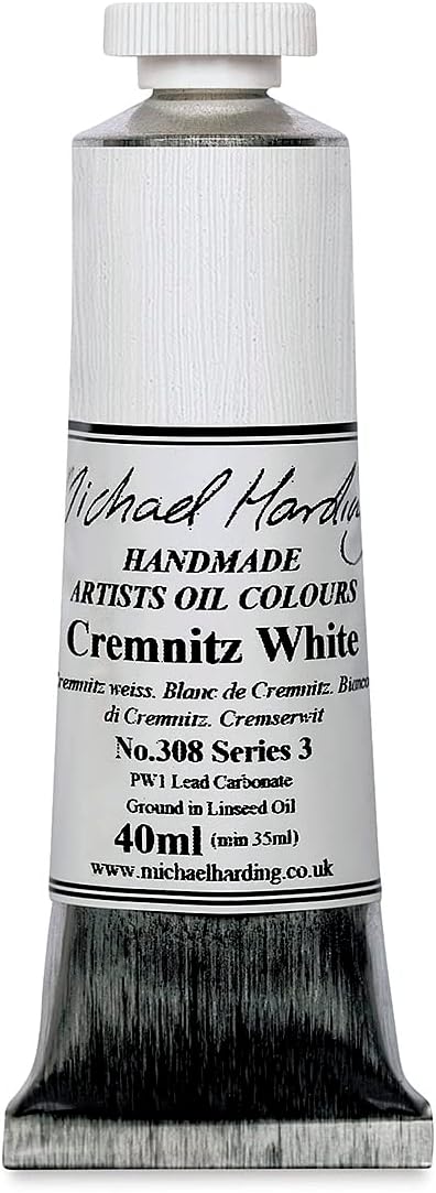 Michael Harding Artist Oil Colours, Cremnitz White No.2 (Linseed Oil), 40ml Tube, 30840