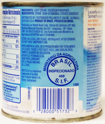 Nestlé - Table Cream - 10.1 fl. Oz. (PACK OF 02) | Creme de Leite - 300ml