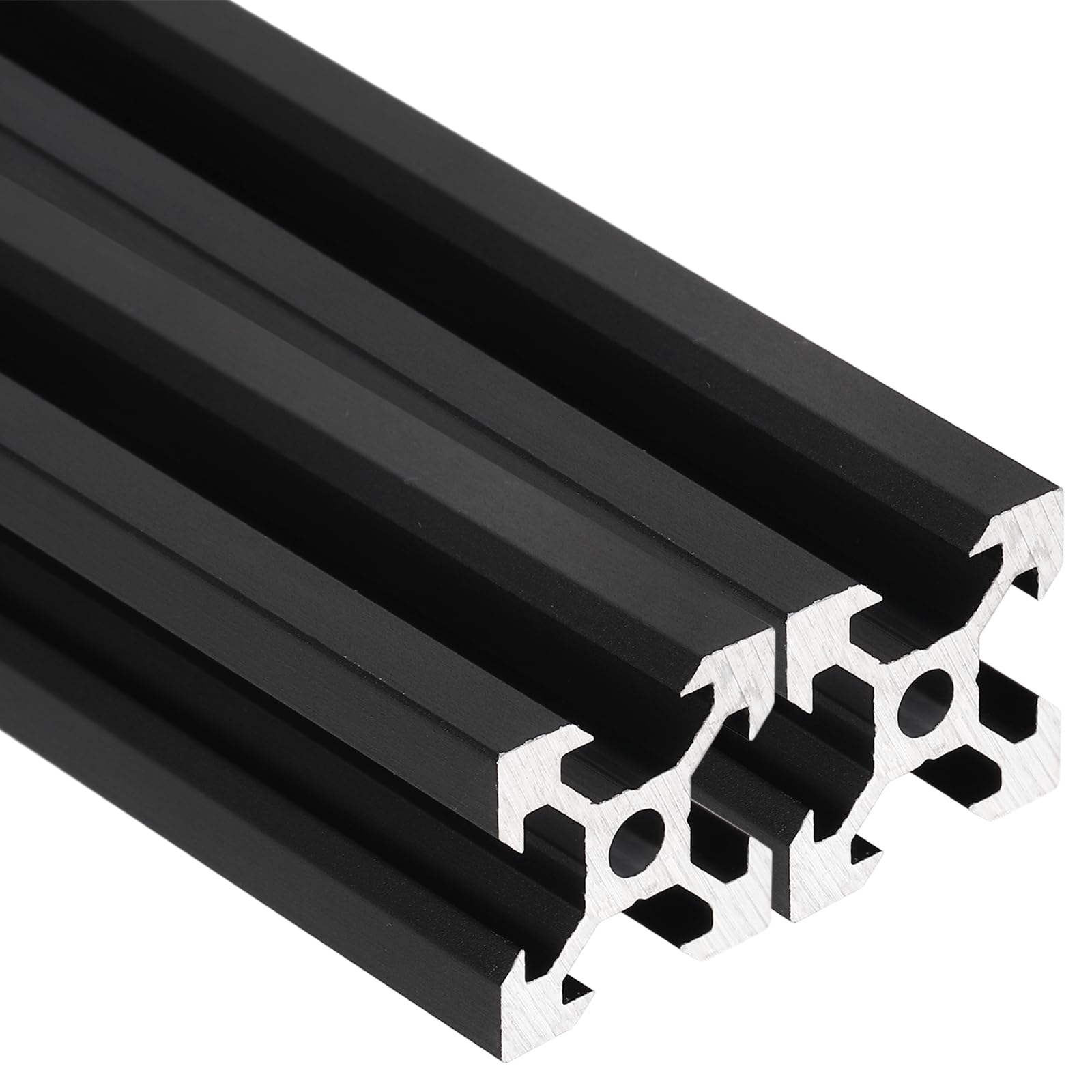 QUARKZMAN Perfil De Aluminio Extruido 2020 Ranura V 450mm, Carril Lineal Anodizado Para Impresora 3D, CNC, Guía Lineal, Negro