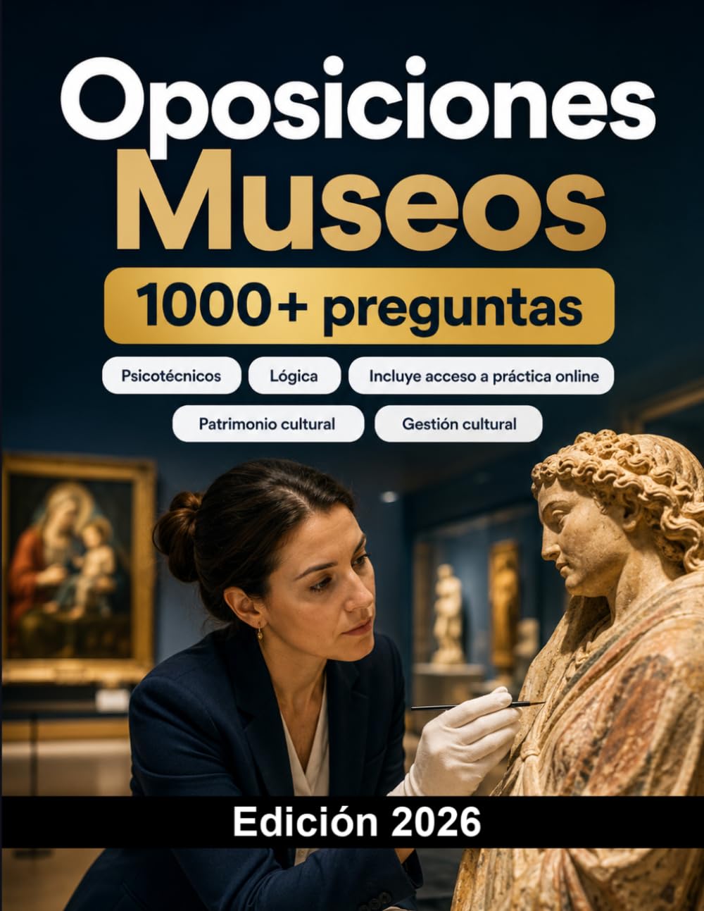 Oposiciones Museos 2026: Patrimonio cultural, conservación, documentación, difusión, legislación, gestión cultural y casos prácticos