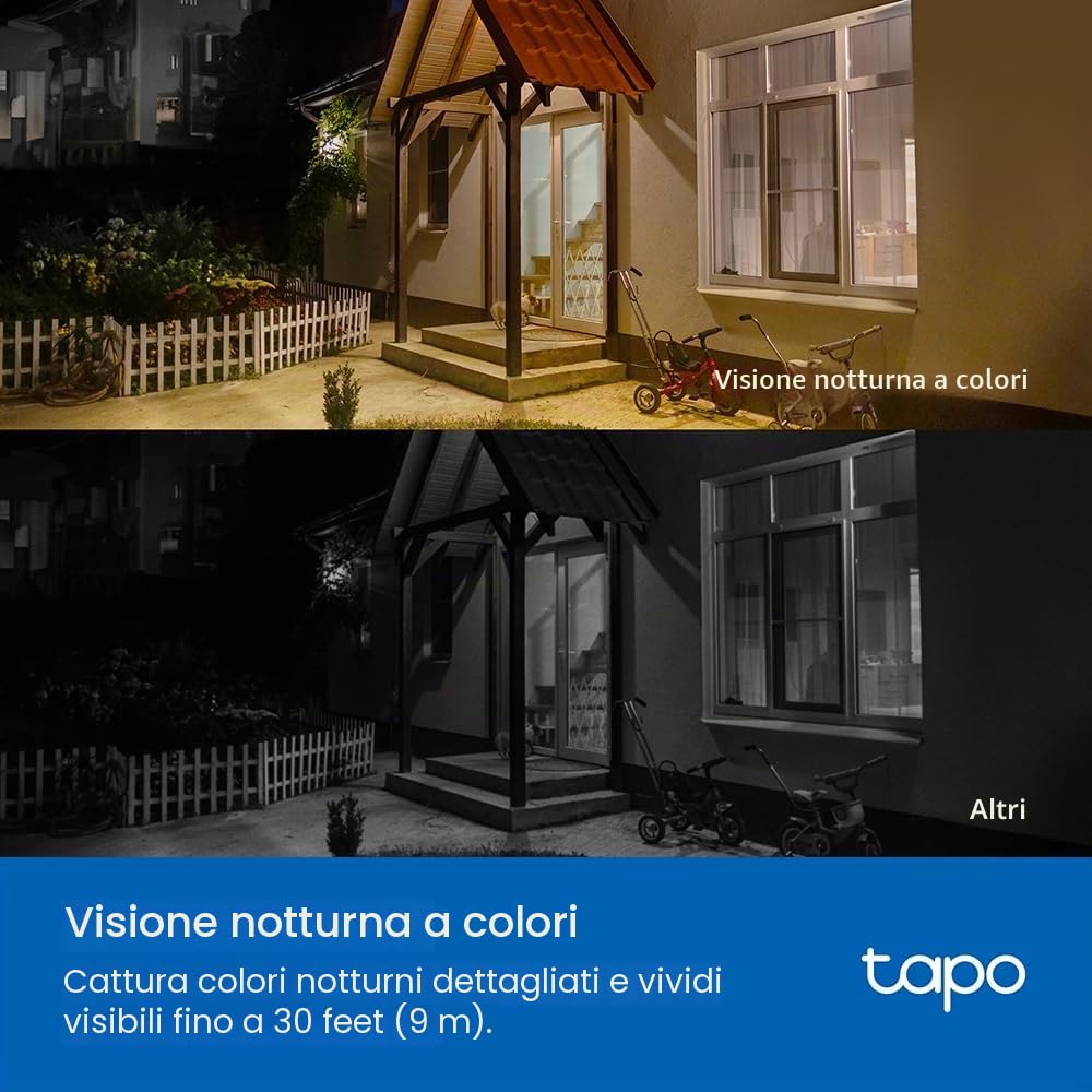 TP-Link Tapo Telecamera a batteria Smart TC82 2K Kit con Pannello solare