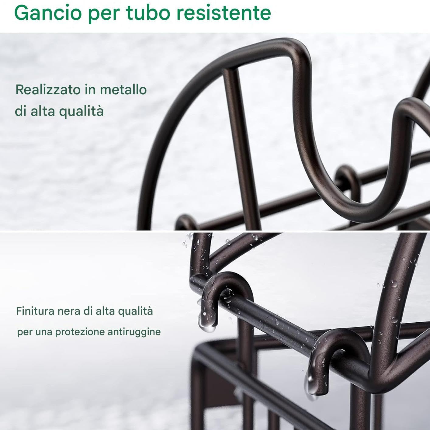 Generico Support de tuyau flexible mural | Support pour tuyau de jardin mural, support de tuyau résistant pour piscine garage et espace extérieur