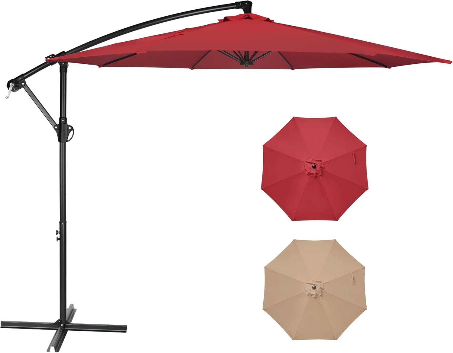 InfiniPower 9ft Patio Umbrella Replacement Canopy, Outdoor Replacement Canopy Only, Table Umbrellas Top Cover with 8 Ribs for Garden, Yard