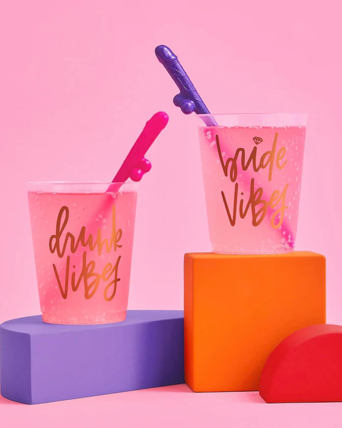xo, Fetti Bachelorette Party Straws and Confetti, 30 pcs | Bach Decorations, Bridal Shower Supplies, Funny Girls Night Decor