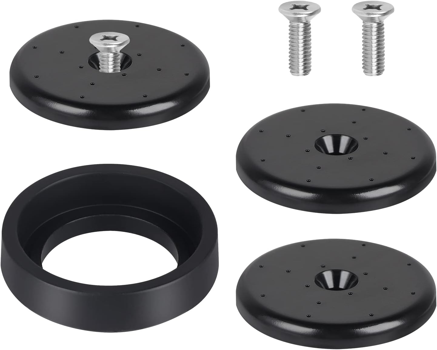 Pre-Rinse Spray Valve Repair Kit 1.42 GPM for All Commercial Sink Kitchen Faucet Dish Sprayer, Bumper and 3 Pcs Spray Face & Screw Replacement Part, Black