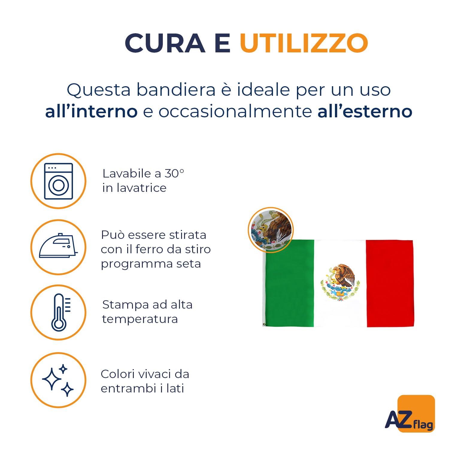AZ FLAG Bandiera Messico 150 x 90 cm - Bandiera Messicana 90 x 150 cm