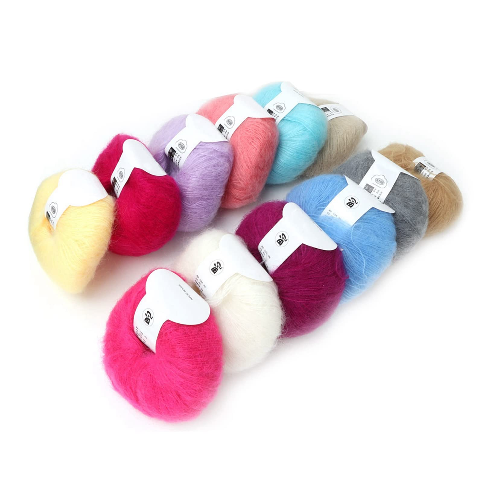 Fyearfly Popolare Soft Mohair Pashm Knit Angora Lungo Filato di Lana per Sciarpe Scialli Maglioni Cappelli Scarpe o Cuscino del Sedile(12 Colori)
