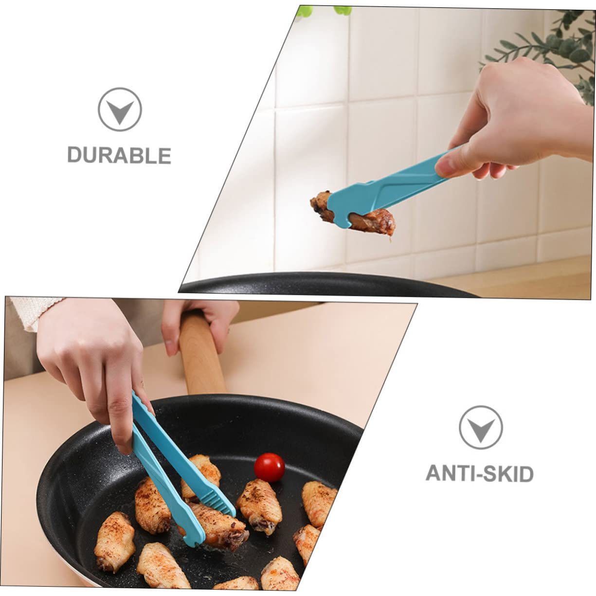 Abaodam 4 Set Pinze Multi Per Bbq E Servizio Alimentare Da Ergonomiche E Scottatura Per Carne Pasta Pane E Ghiaccio 2 Pezzi * 4