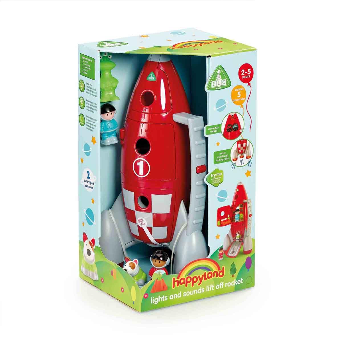 Early Learning Centre HappyLand Lift Off Rocket, Rocket Toys, with