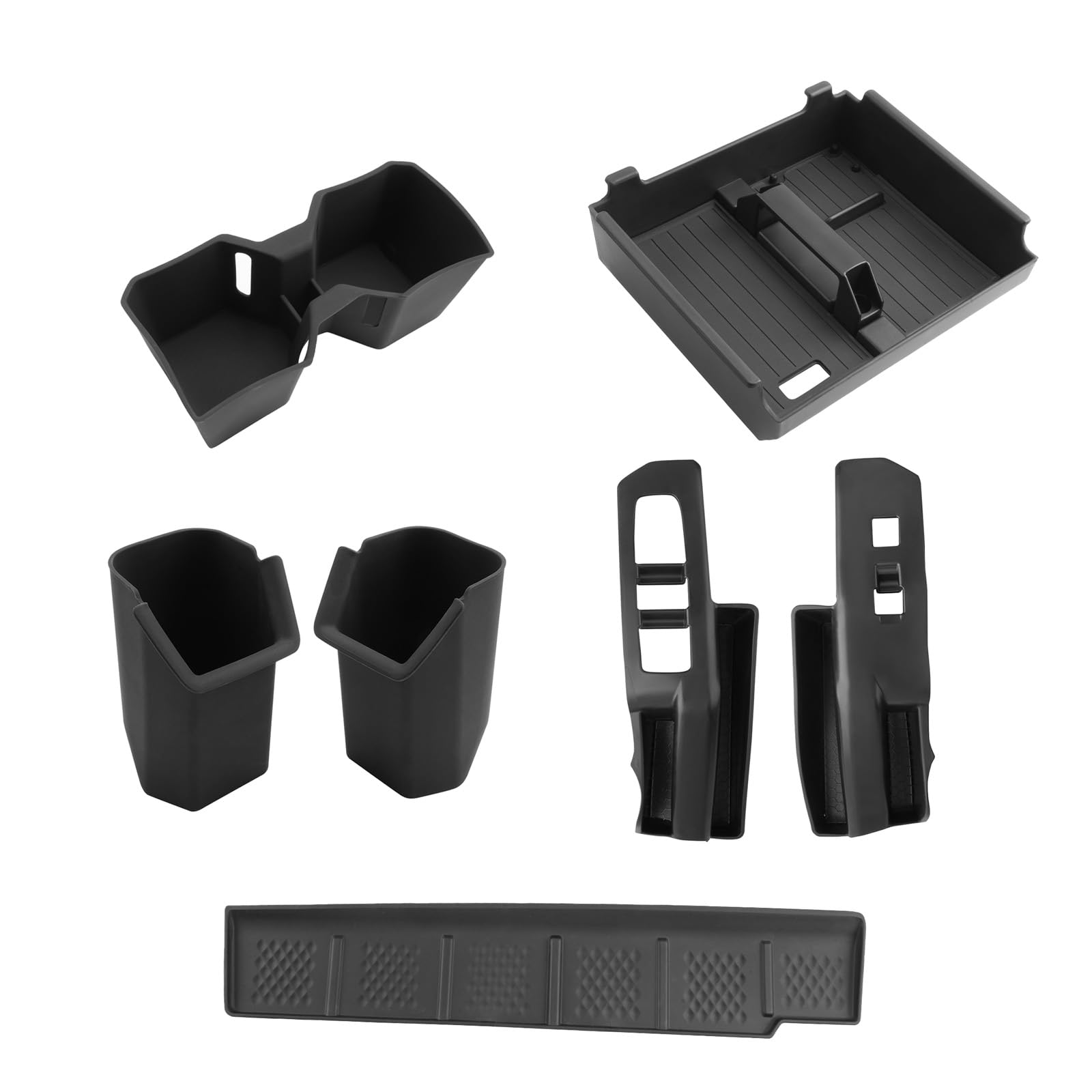 CDEFG 7Pcs for 2025 2026 Toyota 4Runner Center Console Organizer for 2026 Toyota 4Runner Accessories Middle Console &amp; Front Row Passenger Side Storage Box &amp; Cup Holders &amp; Rear Door Storage Pockets