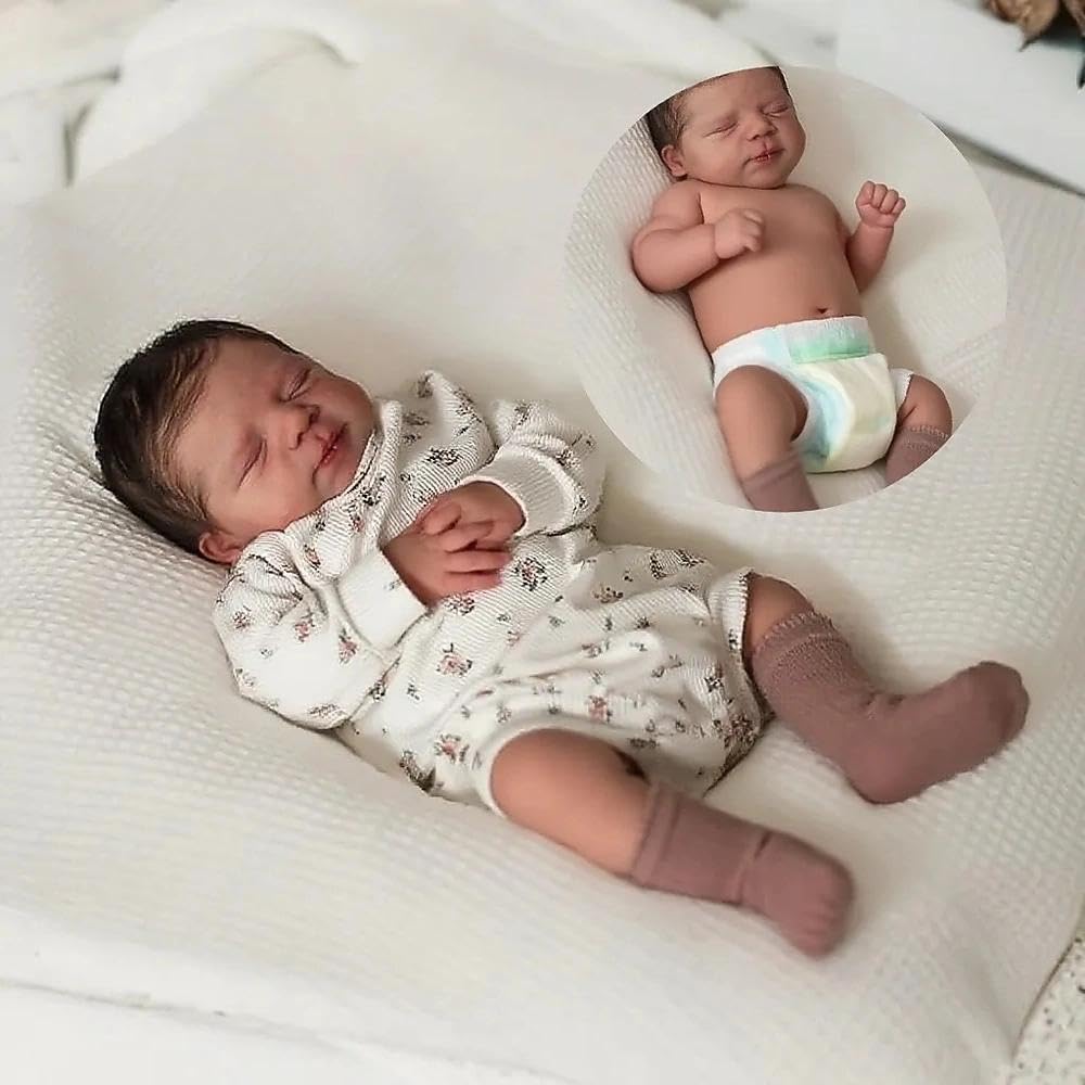Anano Realistische Silikon Reborn Puppe Mädchen 45cm Babypuppe Lebensechte Vollsilikon Baby Mit Wasserfestem, Fühlt Sich An Wie EIN Echtes Baby – Für Kinder Ab 3 Jahren