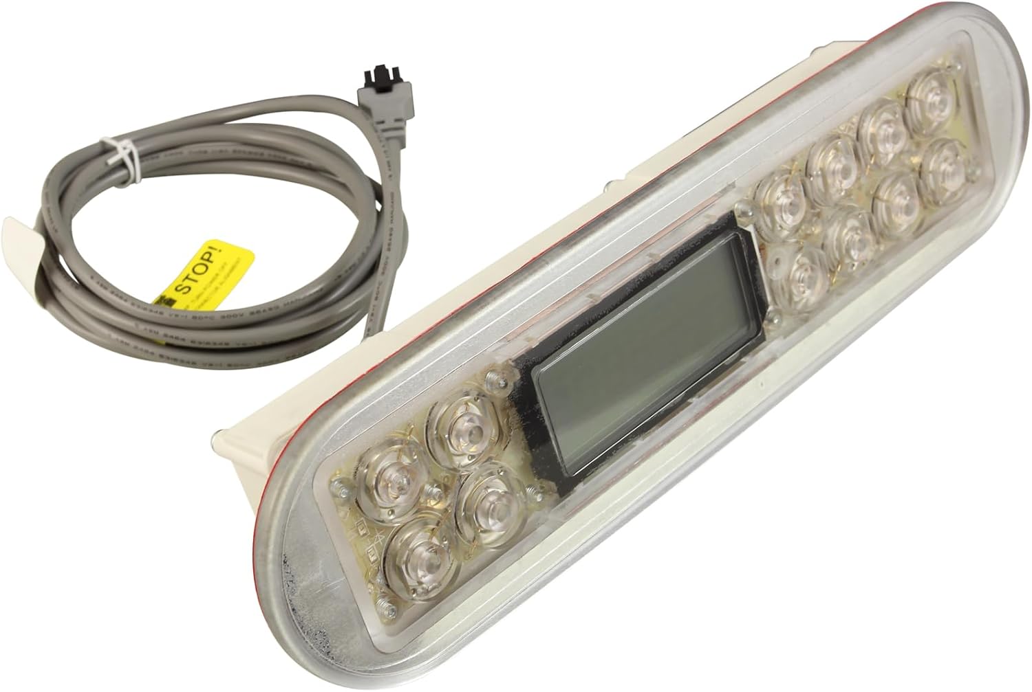 Úhlové view of the Balboa Water Group G8390 ML900 topside control panel with its 6-foot Molex cable