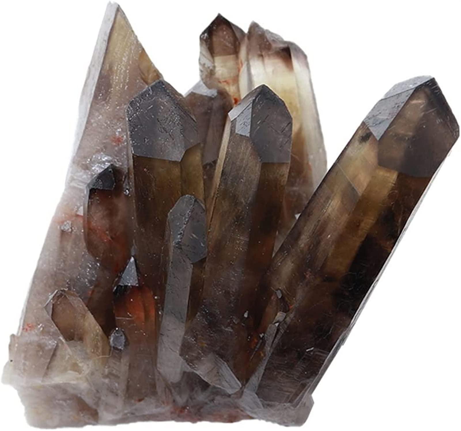 Quartz fumé naturel de 150-200g, pierre fauve transparente brute de lithothérapie