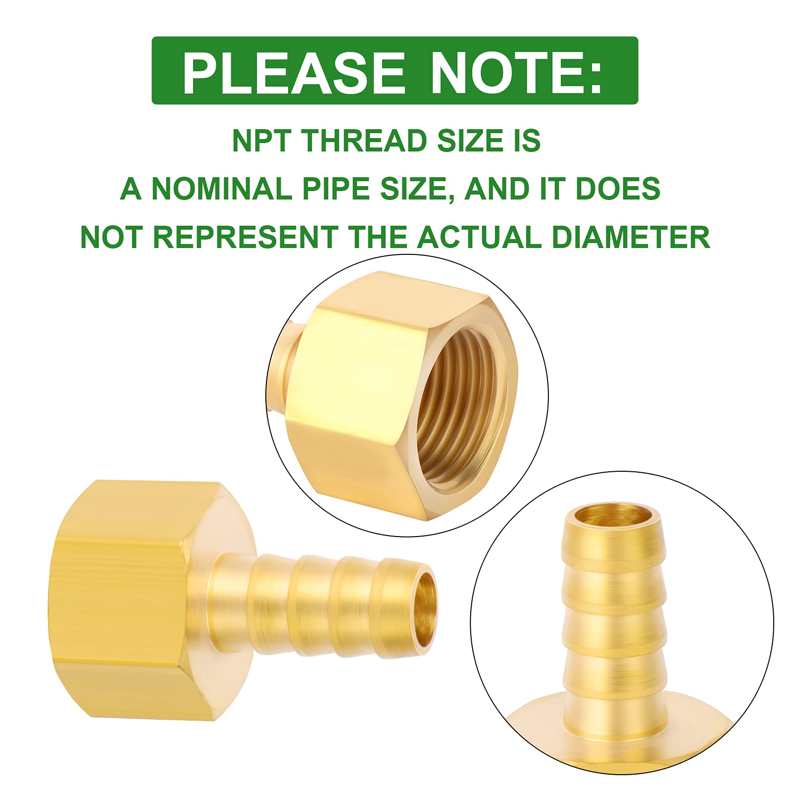 Everbilt 1/2 In. Barb X 3/8 In. MIP Brass Adapter Fitting 800199 - The Home Depot - Foto 5