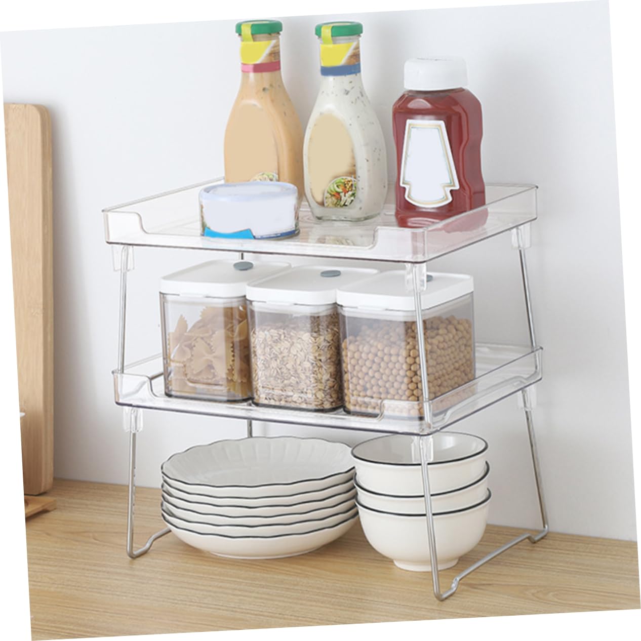Organisateur de Porte-épices 2 Pièces en Acier Inoxydable Pliable