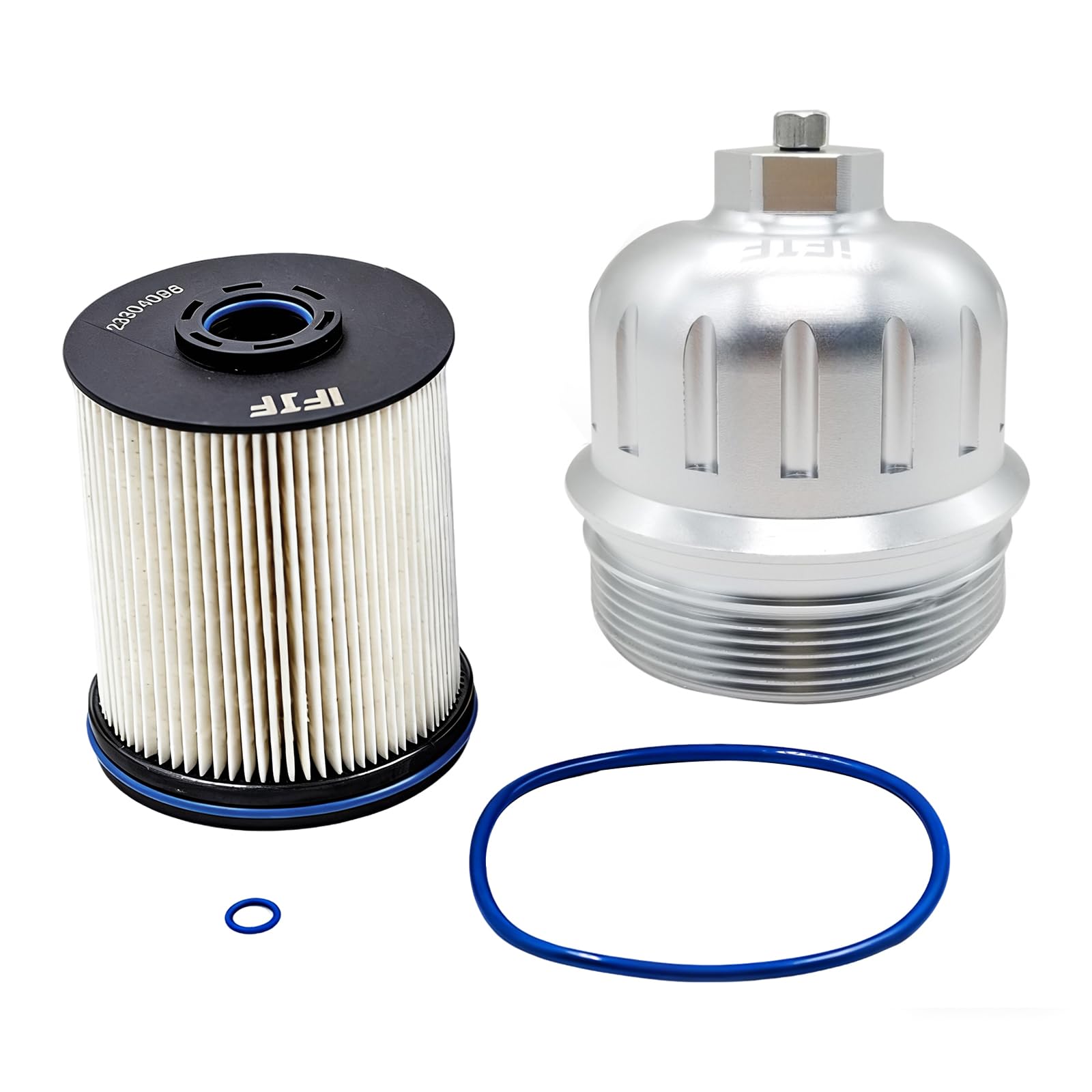 iFJF TP1015 Fuel Filter and 134001 Housing Cap Replacement for Duramax 6.6L 2017-2024 Chevy Silverado/GMC Sierra 2500HD 3500HD L5P Diesel Engine(