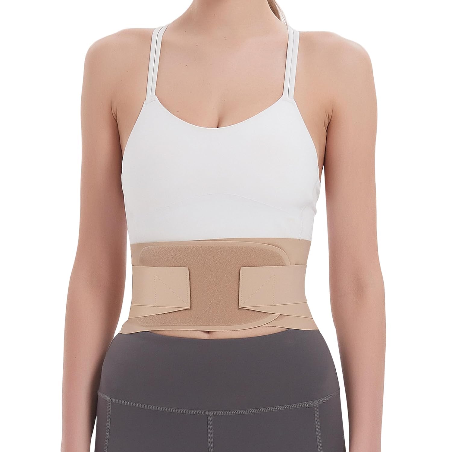 Rückenstützgürtel Ultra-dünner & Unsichtbarer Rückenstützgurt für Damen, Rückengurt Nierengurt Bauchgurt Atmungsaktive Lendenstütze für Alltag, Büro, Sport und Haushalt, Diskret unter Kleidung